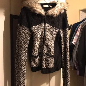 Anthropologie Sleeping On Snow hooded cardigan